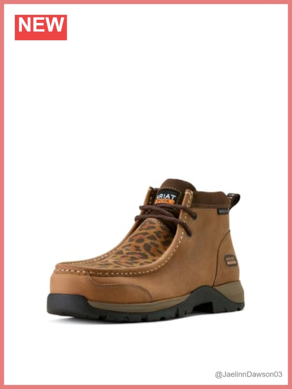 Women's Composite Toe Work Boots Leather Slip Resistant Lace Up Ankle Boots